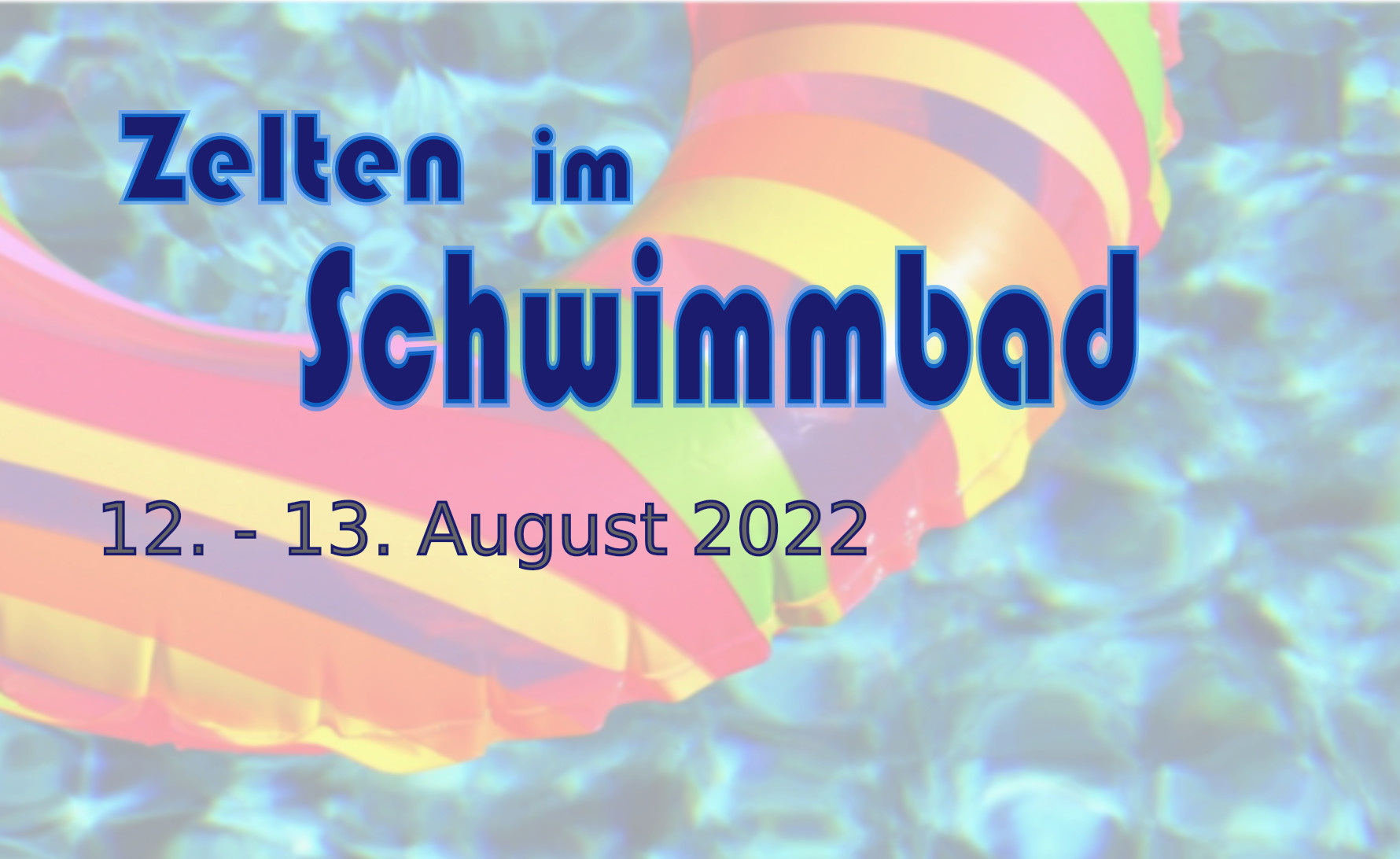 Zelten im Schwimmbad